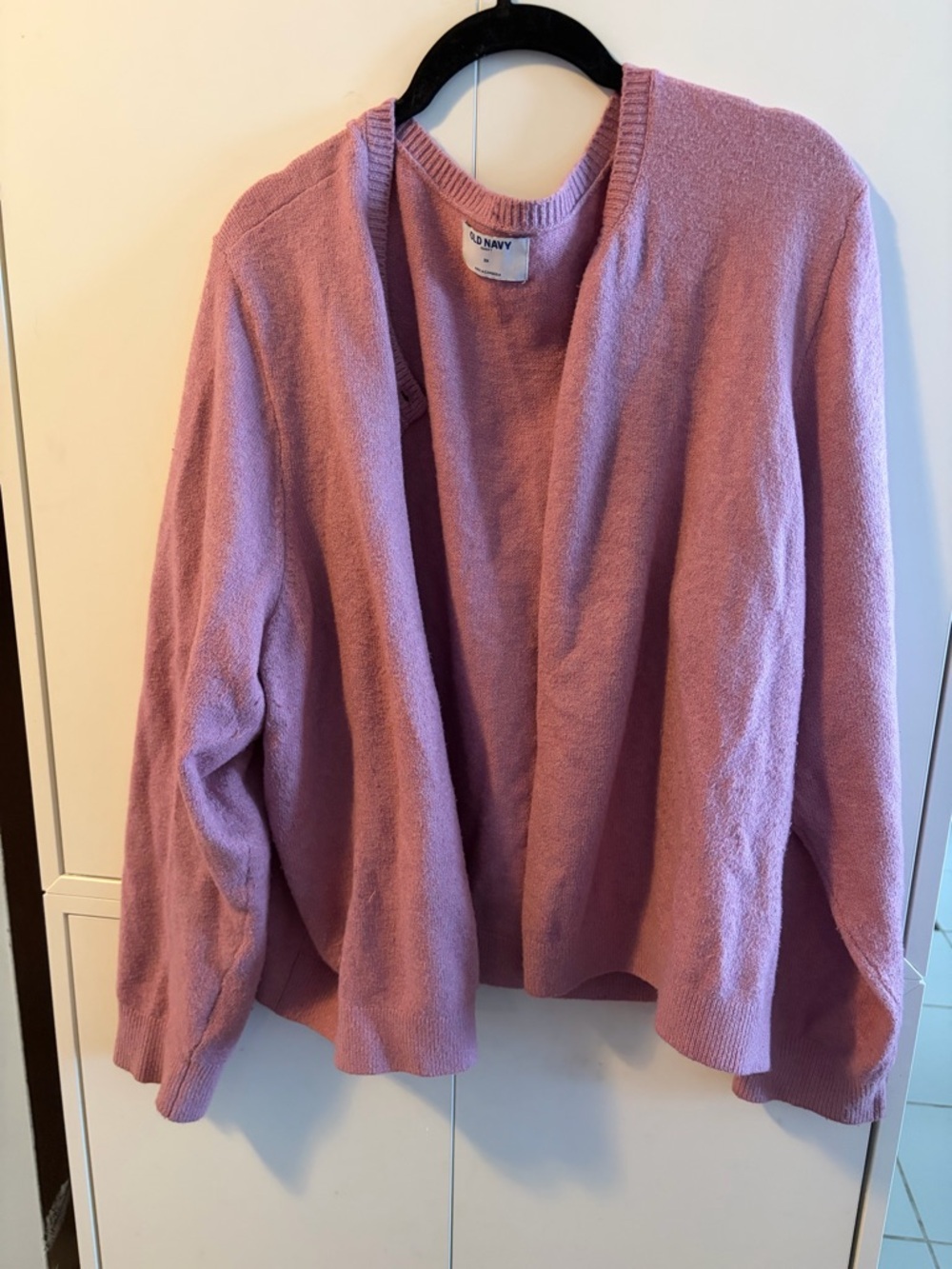Old Navy Women's Pink Open-Front Knit Cardigan